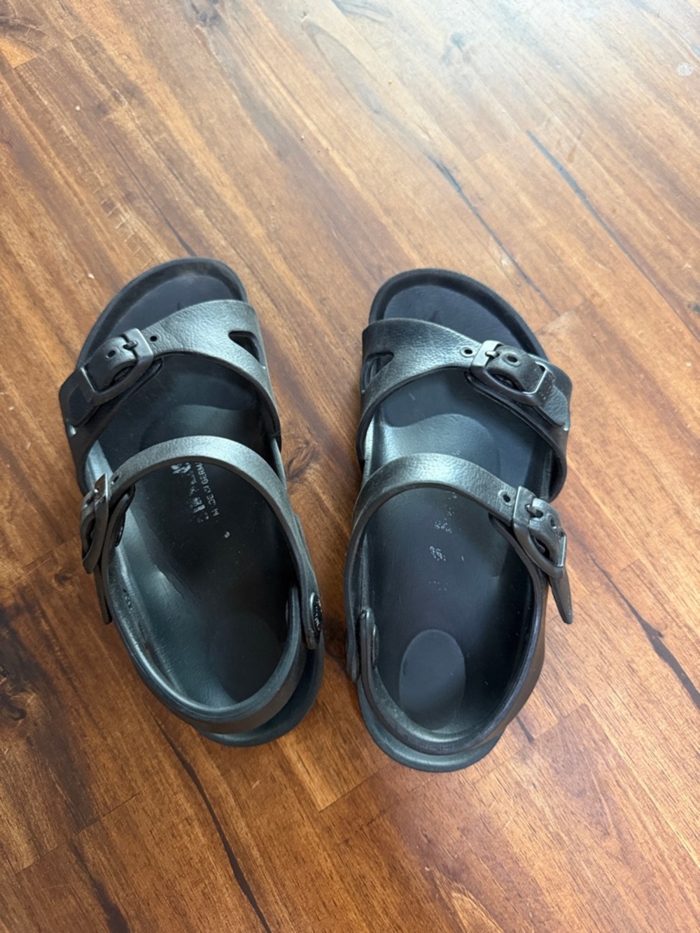 Birkenstock Kids Black Two-Strap Sandals